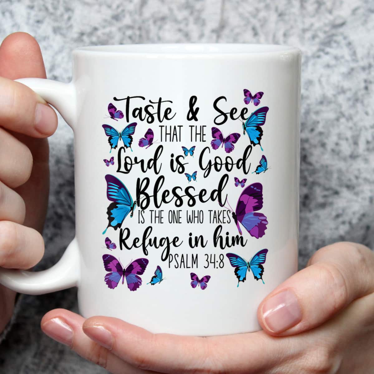 Christian Bible Verse T-Shirt Butterfly Psalm 34:8 The Lord Is Good Christian Bible Verse T-Shirt Butterfly Psalm 34:8 The Lord Is Good