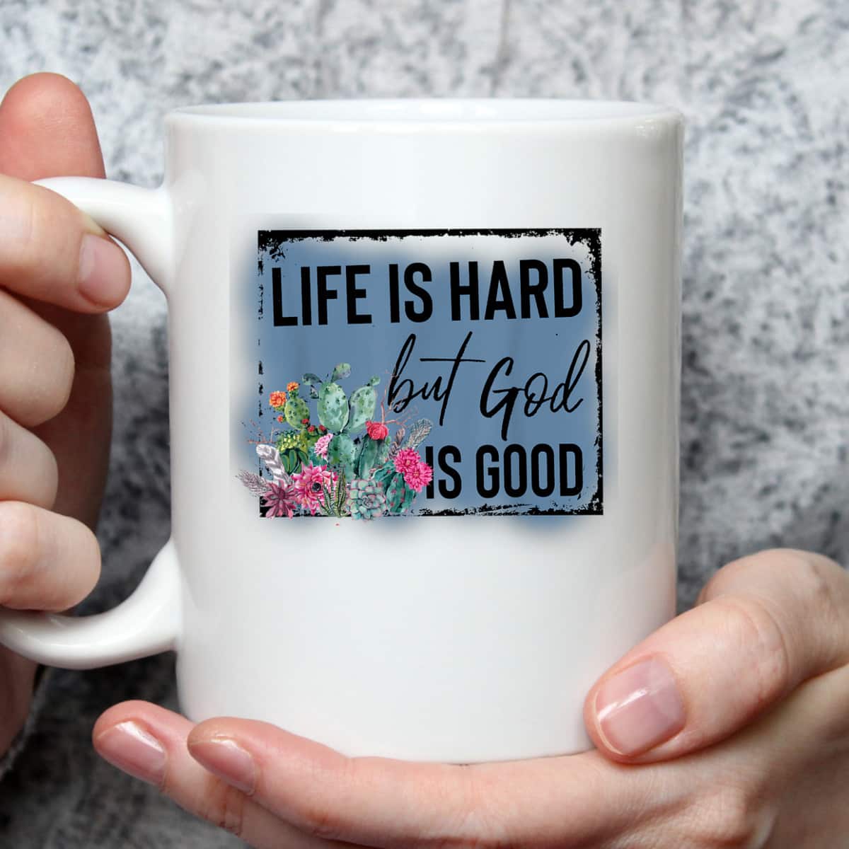 Floral Cactus Life Is Hard God Is Good T-Shirt Christian Gift Floral Cactus Life Is Hard God Is Good T-Shirt Christian Gift