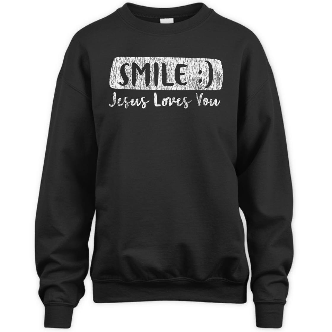 Vintage Smile Jesus Loves You T-Shirt Inspiration Gift For Jesus Lovers