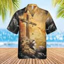 Christian Religious Hawaiian Shirt Lion Jesus Cross Sunrise Christianity Christian Religious Hawaiian Shirt Lion Jesus Cross Sunrise Christianity