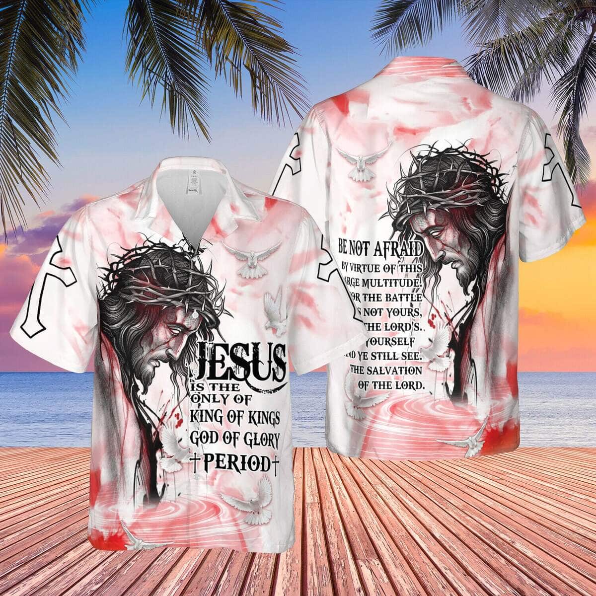 Jesus Is King of Kings Religious Christian Hawaiian Shirt For Believers Jesus Is King of Kings Religious Christian Hawaiian Shirt For Believers