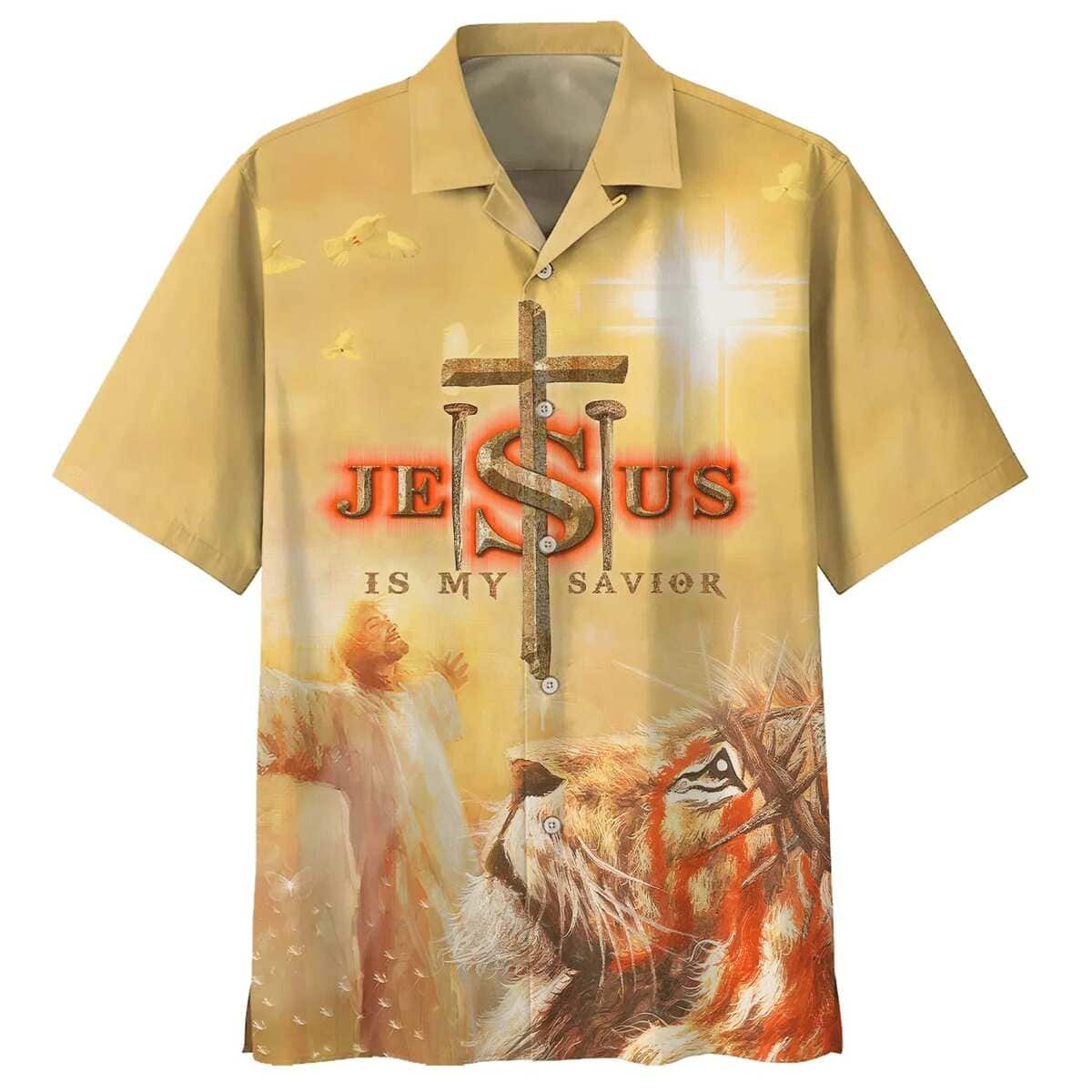 Jesus Is My Savior Christian Hawaiian Shirt Jesus Arms Wide Open Jesus Is My Savior Christian Hawaiian Shirt Jesus Arms Wide Open