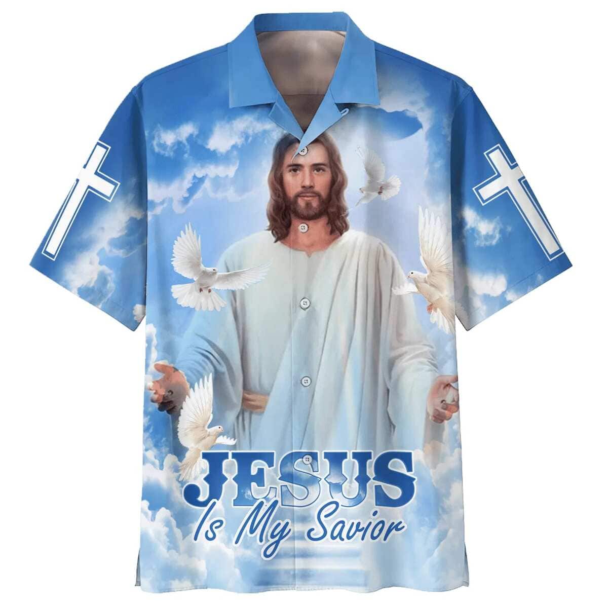 Religious Hawaiian Shirt Jesus With His Arms Open Jesus Is My Savior Best Gift For Christian