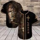 Jesus And Lion Baseball Jersey Faith Religious Gift For Christian Friend