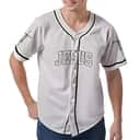 Jesus Saved My Life Baseball Jersey Religious Gift For Christians
