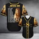 Lion Christian Baseball Jersey Is My God My King My Lord My Savior...My Everything