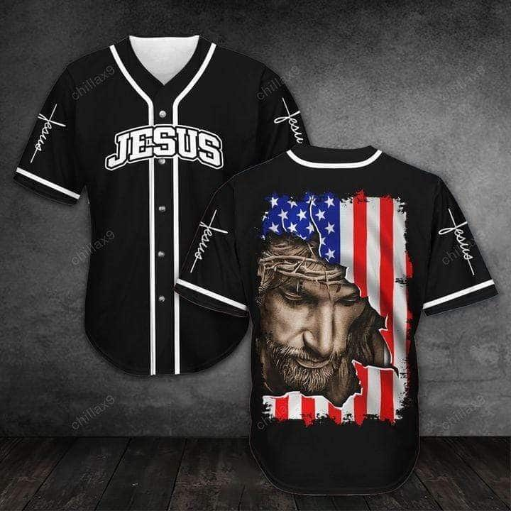 4th Of July Christian Baseball Jersey American Flag Christian Gift For Friends