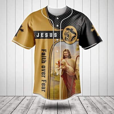 Christian Baseball Jersey Faith Over Fear Christian Faith Religious Gift For Believers Christian Baseball Jersey Faith Over Fear Christian Faith Religious Gift For Believers