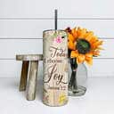 Personalized Christian Bible Verse Skinny Tumbler Today I Choose Joy James 1:2 Personalized Christian Bible Verse Skinny Tumbler Today I Choose Joy James 1:2