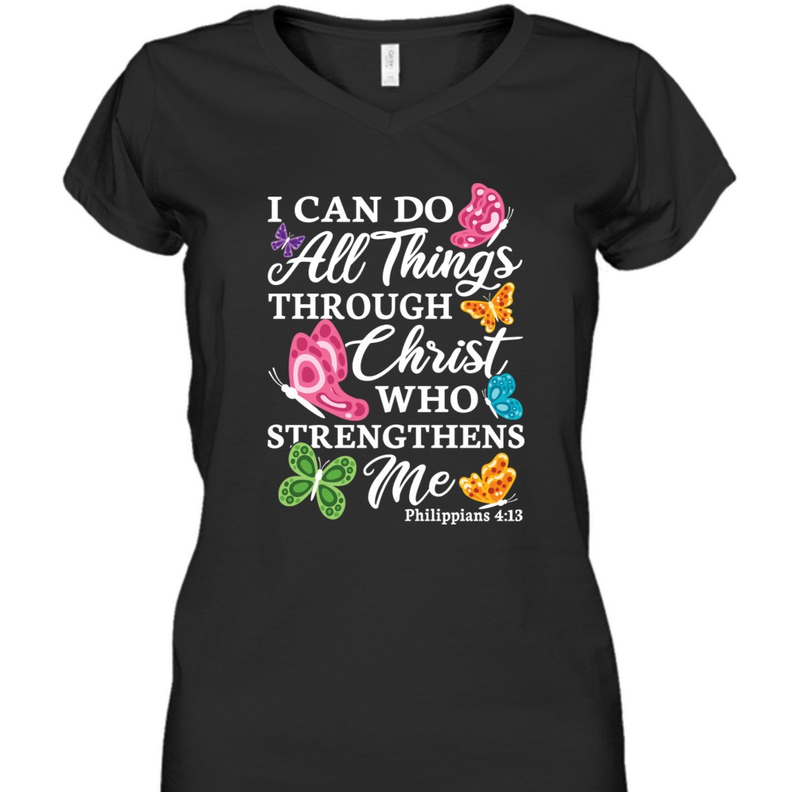 Christian Bible Verse T-Shirt I Can Do All Things Through Christ Philippians 4:13 For Believers Christian Bible Verse T-Shirt I Can Do All Things Through Christ Philippians 4:13 For Believers