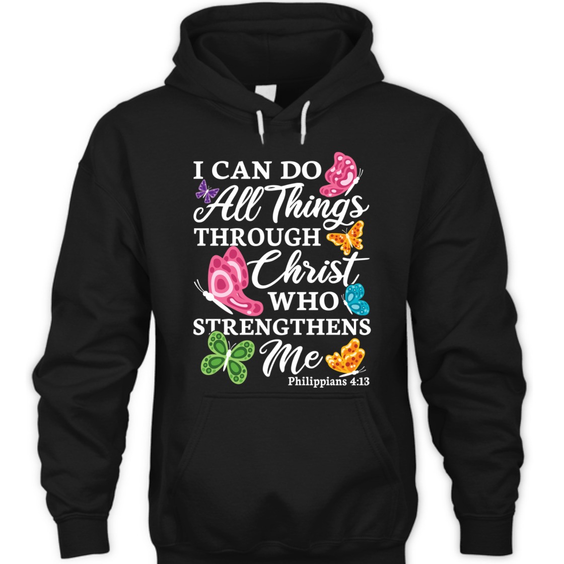 Christian Bible Verse T-Shirt I Can Do All Things Through Christ Philippians 4:13 For Believers
