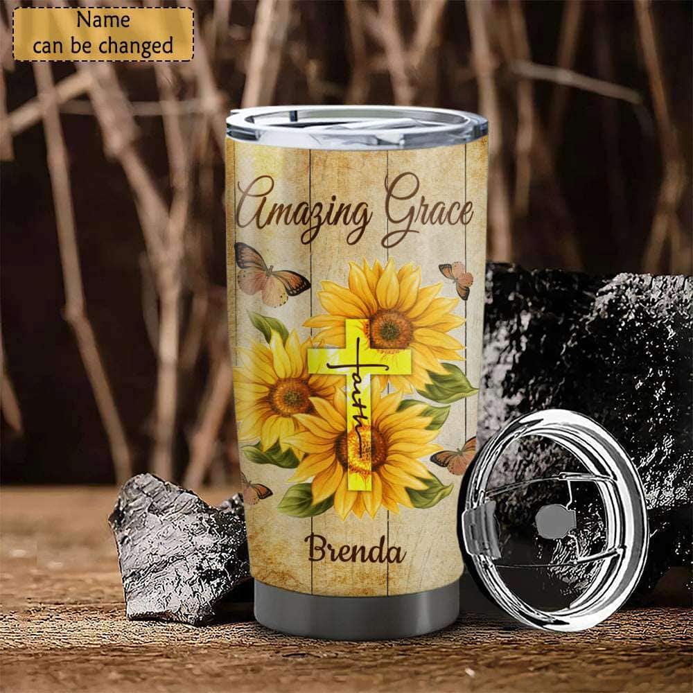 Personalized Christian Faith Amazing Grace Unique Religious Tumbler For Christians Personalized Christian Faith Amazing Grace Unique Religious Tumbler For Christians