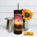 Personalized Christian Skinny Tumbler Because He Lives I Can Face Tomorrow Personalized Christian Skinny Tumbler Because He Lives I Can Face Tomorrow