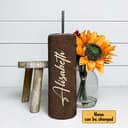 Personalized Bible Verse Christian Skinny Tumbler God Is Within Her She Will Not Fall