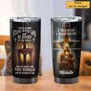Personalized Christian Tumbler Lion Knight I Would Rather Stand With God Personalized Christian Tumbler Lion Knight I Would Rather Stand With God