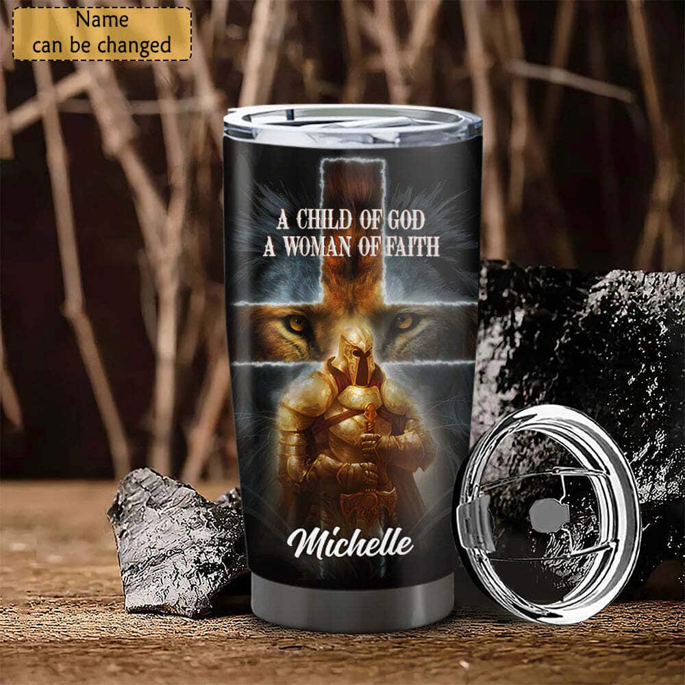 Personalized Christian Tumbler Lion Knight I Would Rather Stand With God Personalized Christian Tumbler Lion Knight I Would Rather Stand With God