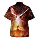 Eagle Cross Jesus Faith Over Fear Christian Hawaiian Shirt