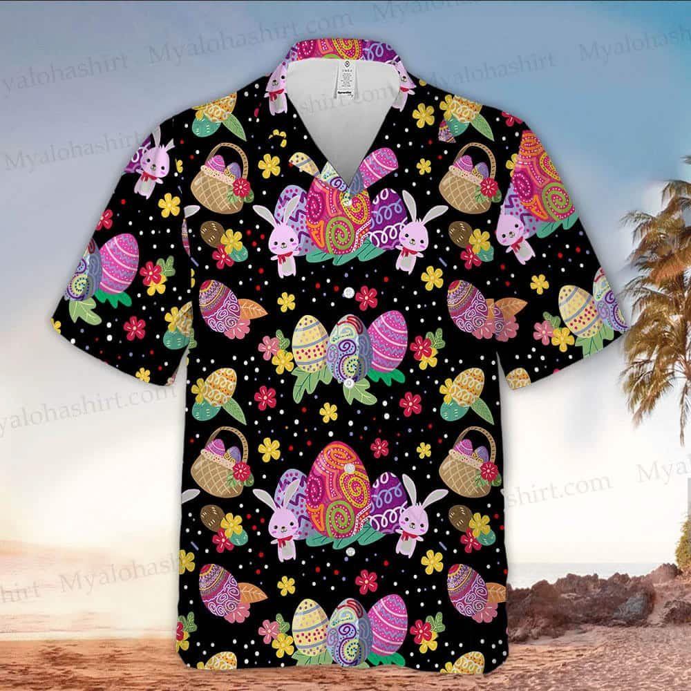 Easter Rabbit And Egg Easter Day Gift For Christian Friend Hawaiian Shirt