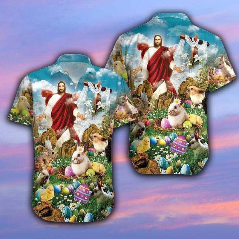 Happy Easter Day Jesus Is Risen Christian Hawaiian Shirt