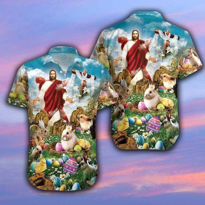 Happy Easter Day Jesus Is Risen Christian Hawaiian Shirt Happy Easter Day Jesus Is Risen Christian Hawaiian Shirt