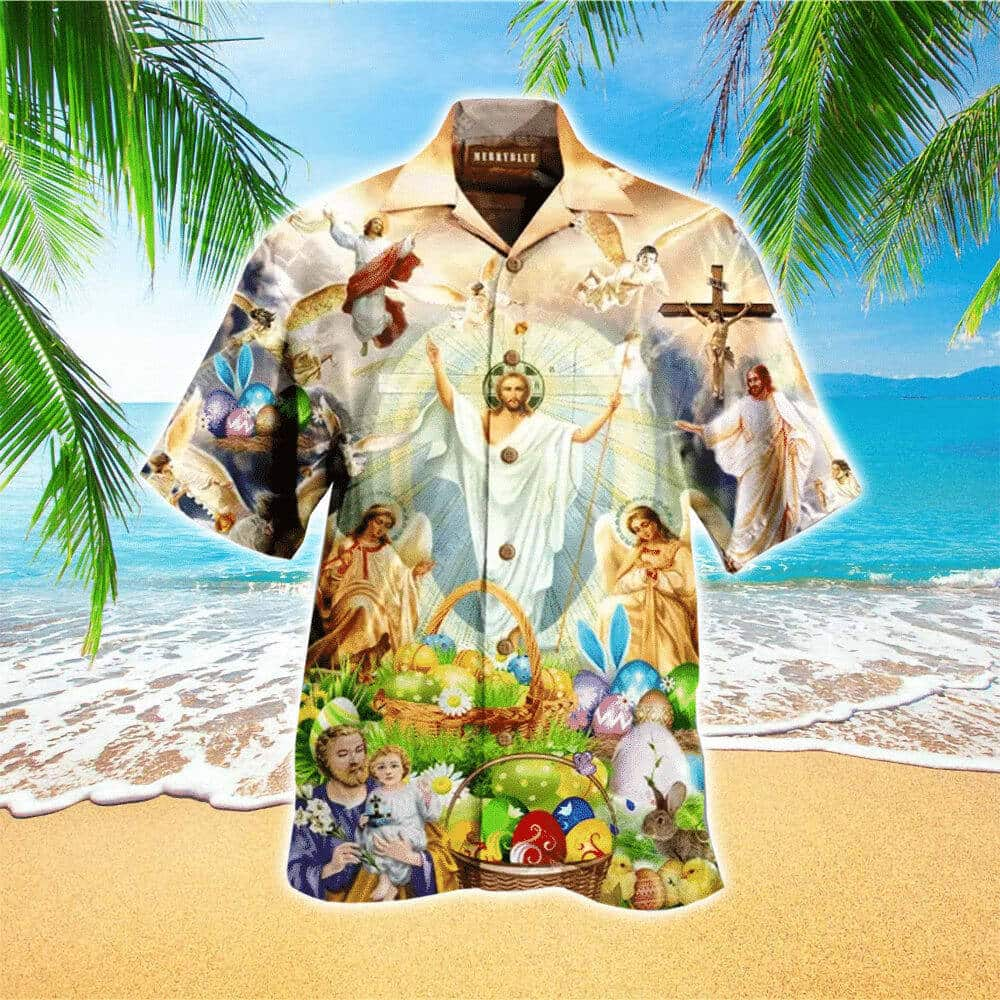 Easter Day Jesus Christian Hawaiian Shirt He Is Risen