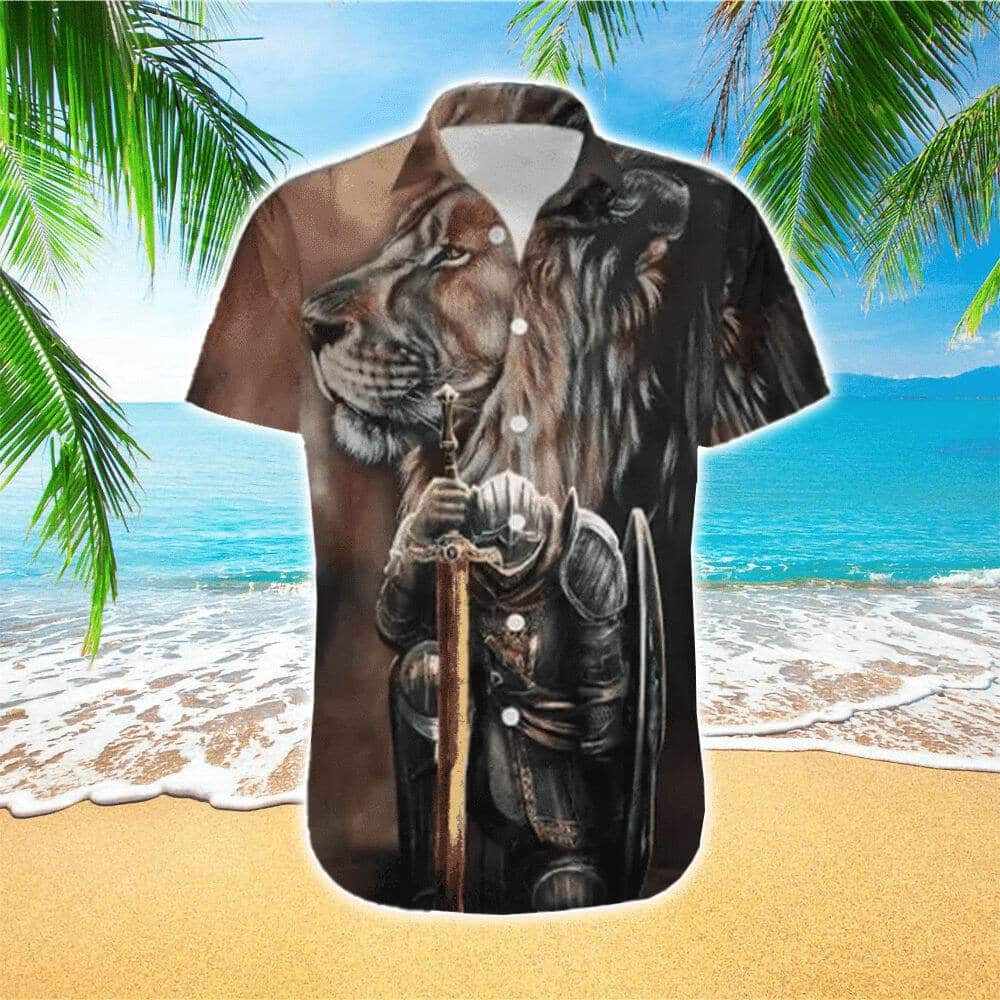 Jesus Lion With Armor Of God Christian Hawaiian Shirt