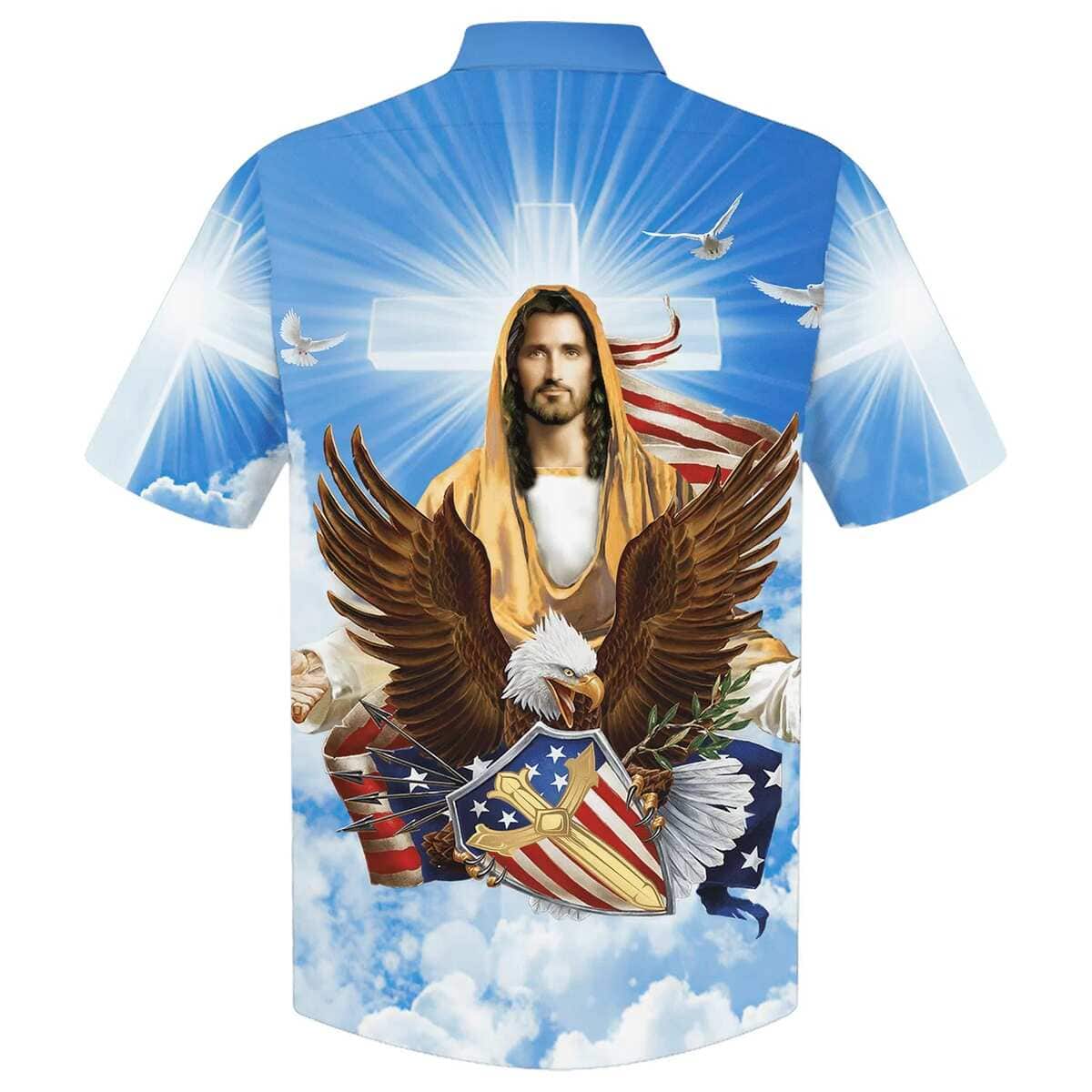 Eagle One Nation Under God 4th Of July Best Christian Hawaiian Shirt