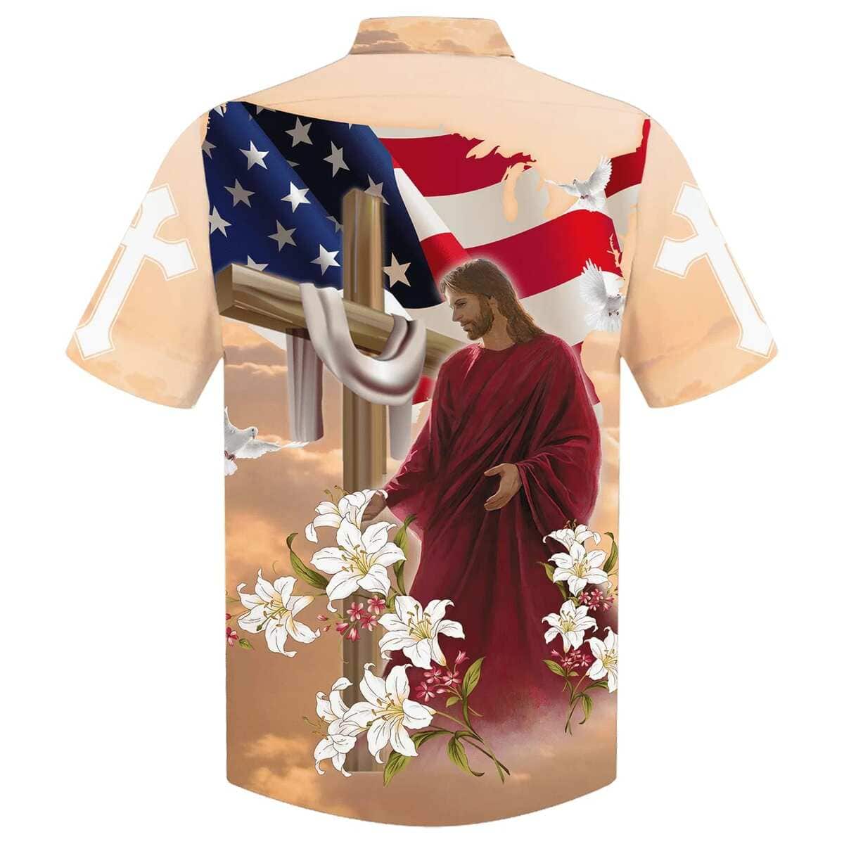 Cross With Lilies Jesus Is My Savior Best Christian Hawaiian Shirt
