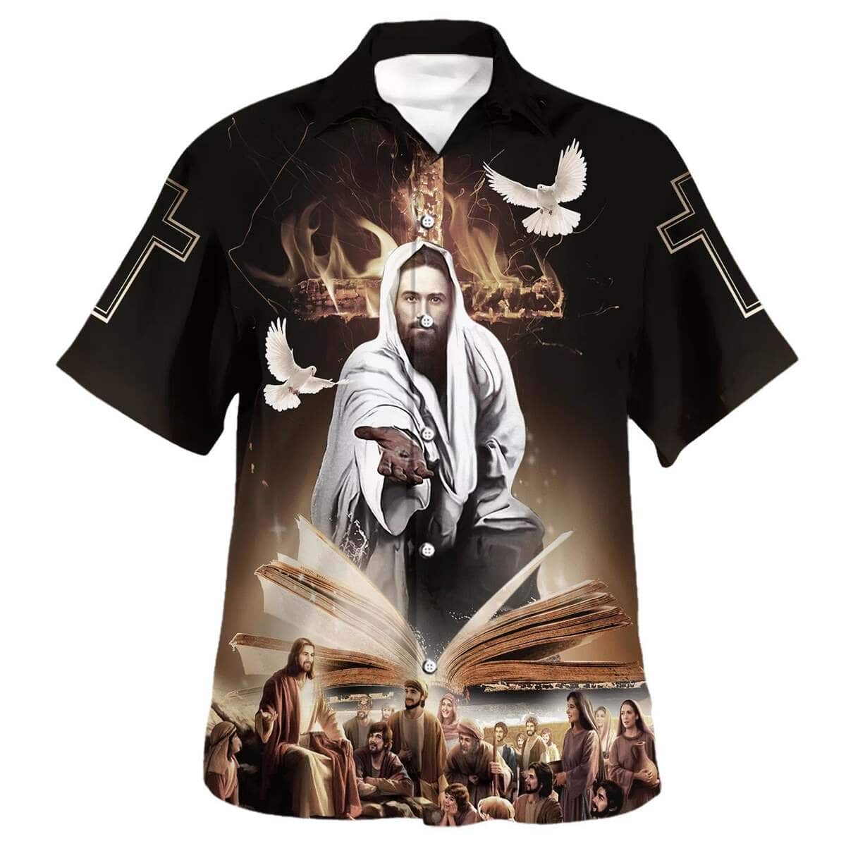 The Lion Of Judah Jesus Reaching Out His Hand Christian Religious Hawaiian Shirt The Lion Of Judah Jesus Reaching Out His Hand Christian Religious Hawaiian Shirt