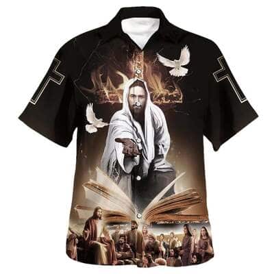 The Lion Of Judah Jesus Reaching Out His Hand Christian Religious Hawaiian Shirt