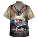 One Nation Under God Eagle With American Flag Independence Day Christian Religious Hawaiian Shirt
