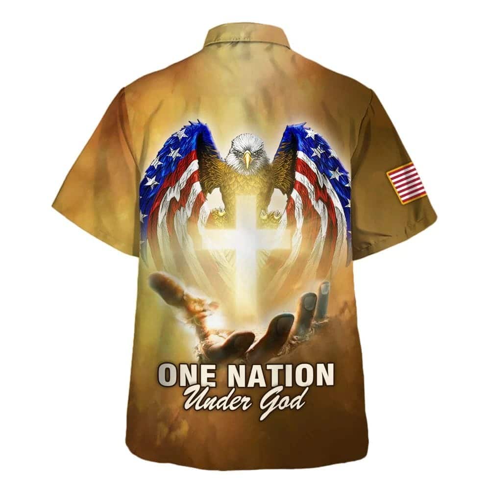 One Nation Under God American Independence Day Christian Religious Hawaiian Shirt One Nation Under God American Independence Day Christian Religious Hawaiian Shirt