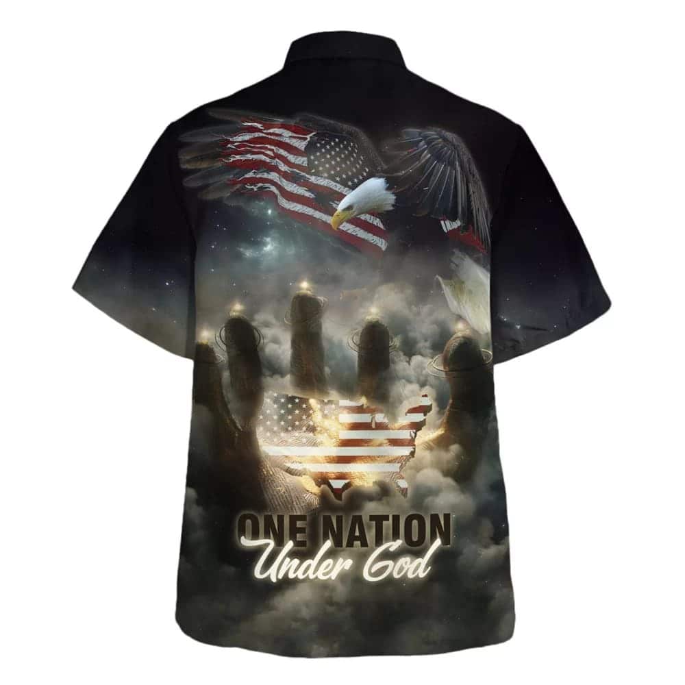 One Nation Under God American Flag With Jesus Cross For Freedom Day 4th Of July Christian Religious Hawaiian Shirt One Nation Under God American Flag With Jesus Cross For Freedom Day 4th Of July Christian Religious Hawaiian Shirt