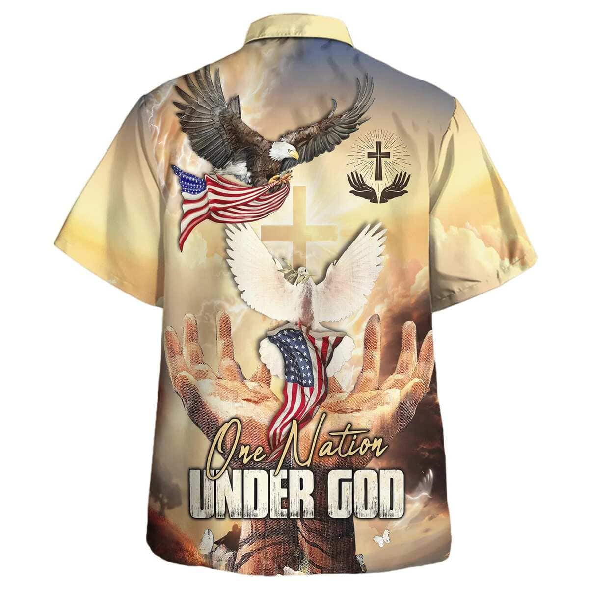 4th Of July One Nation Under God American Eagle Christian Religious Hawaiian Shirt 4th Of July One Nation Under God American Eagle Christian Religious Hawaiian Shirt