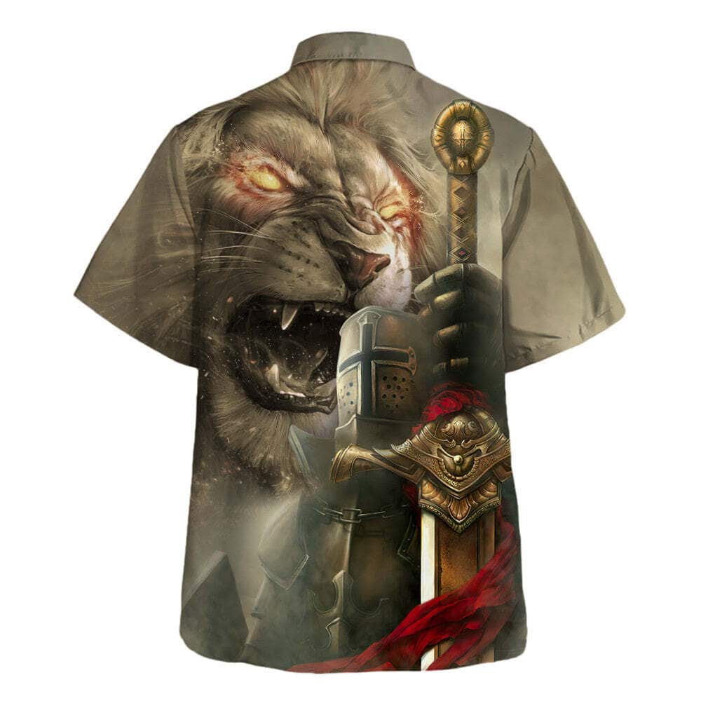 Lion Knight Of The Temple Christian Religious Armor Of God Hawaiian Shirt Lion Knight Of The Temple Christian Religious Armor Of God Hawaiian Shirt