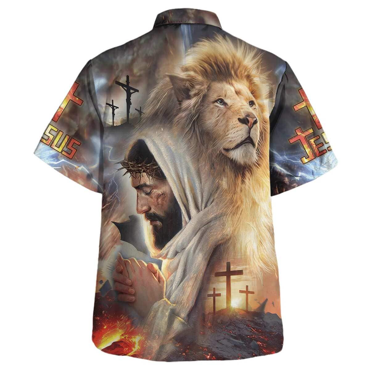 Jesus With Lion Christian Religious Hawaiian Shirt Faith Gift For Friend