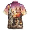 Jesus Saved My Life With The Lamb And Lion Christian Religious Hawaiian Shirt Jesus Saved My Life With The Lamb And Lion Christian Religious Hawaiian Shirt