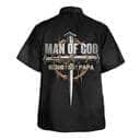 Jesus Man Of God Husband Dad Papa Christian Religious Hawaiian Shirt Father's Day Gift