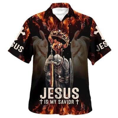 Knight Template Armor Of God Jesus Is My Savior Warrior Christian Religious Hawaiian Shirt