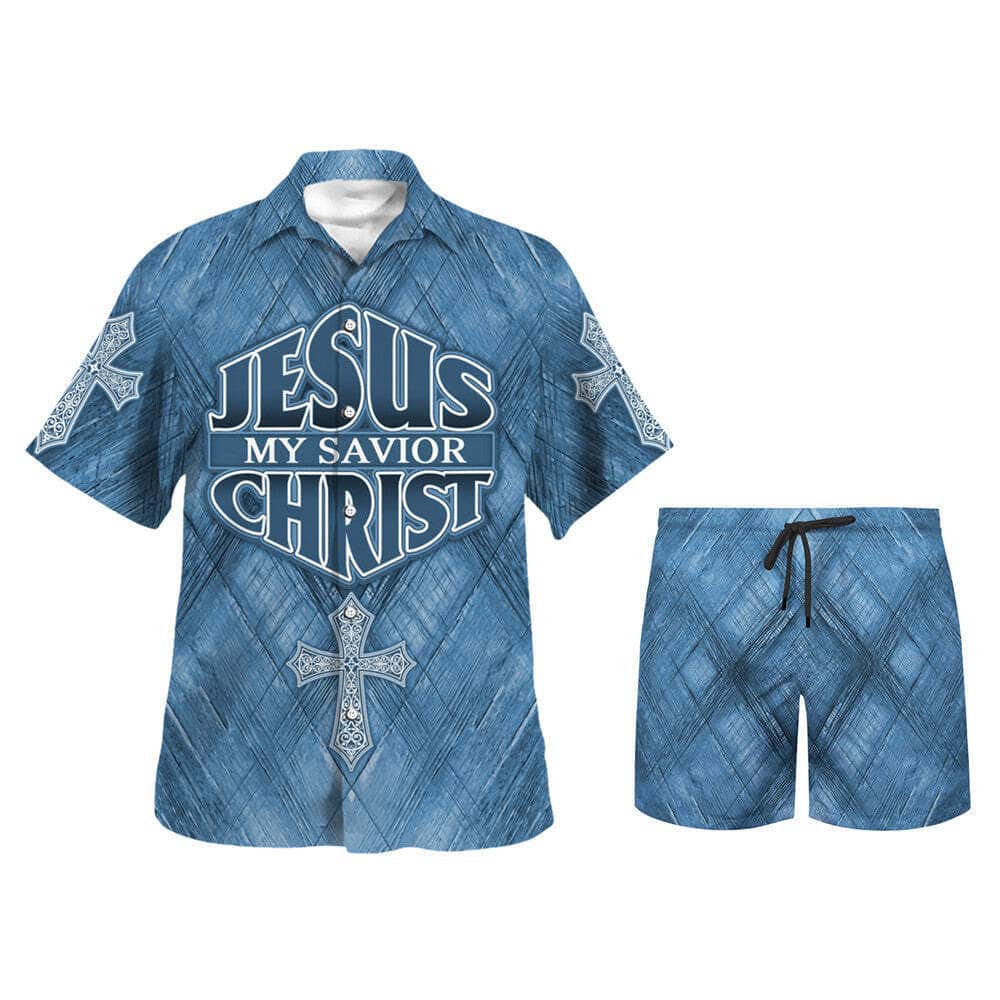 Jesus Is My Savior Christ Cross Christian Religious Hawaiian Shirt