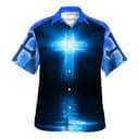 Christian Cross Blue Galaxy Christian Faith Religious Hawaiian Shirt