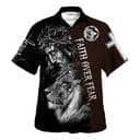 Jesus And Lion Bible Verse Faith Over Fear Christian Religious Hawaiian Shirt