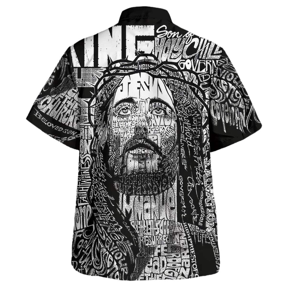 Jesus Christ Portrait Bible Quote Christian Religious Hawaiian Shirt
