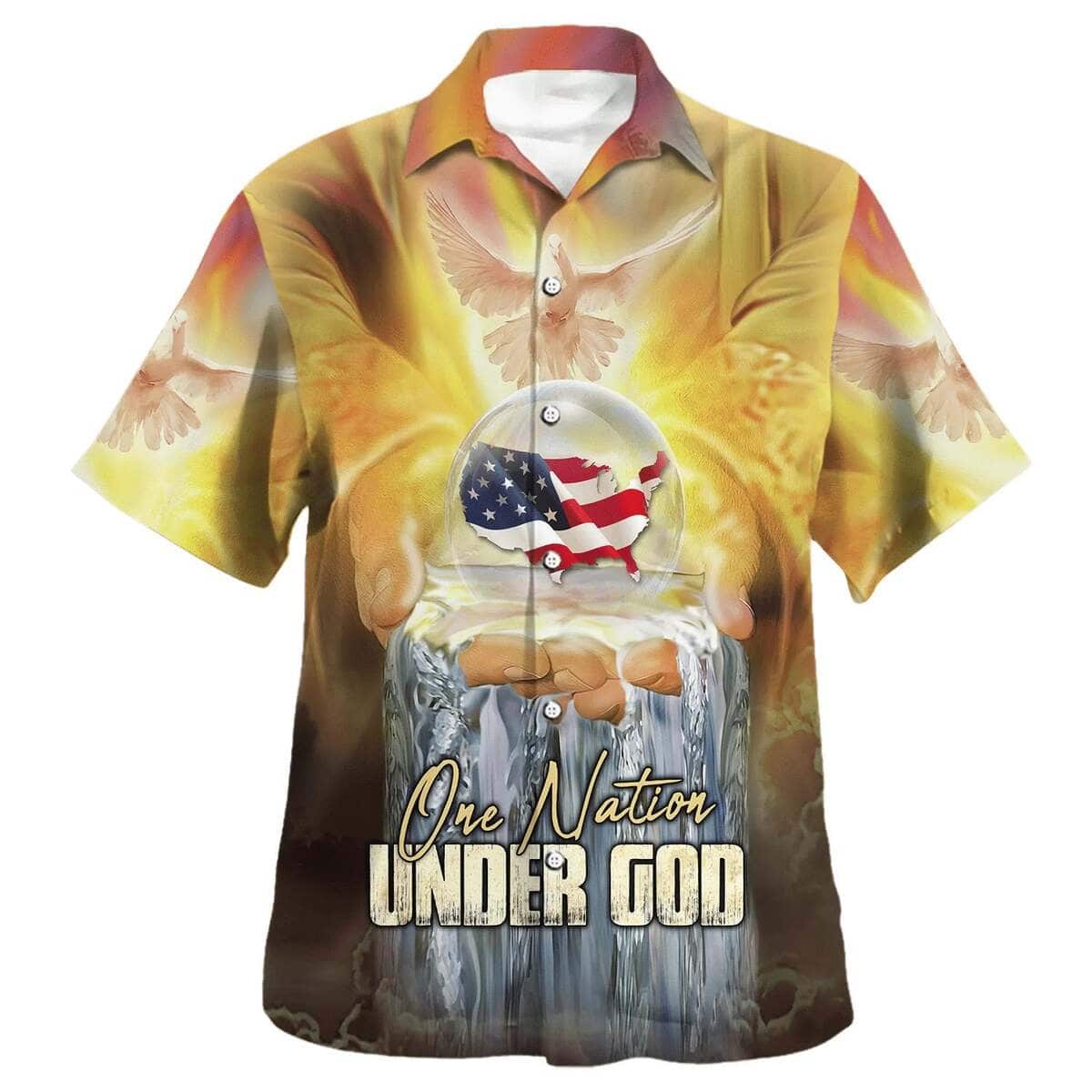 Jesus America 4th Of July One Nation Under God Christian Religious Hawaiian Shirt Jesus America 4th Of July One Nation Under God Christian Religious Hawaiian Shirt