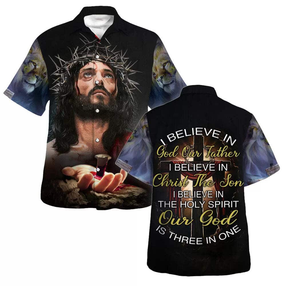 I Believe In The God The Father Christian Religious Hawaiian Shirt