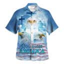 God Bless American White Head Eagle Christian Religious Hawaiian Shirt 4th Of July Gift