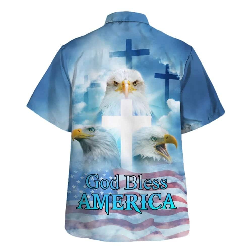 God Bless American White Head Eagle Christian Religious Hawaiian Shirt 4th Of July Gift God Bless American White Head Eagle Christian Religious Hawaiian Shirt 4th Of July Gift