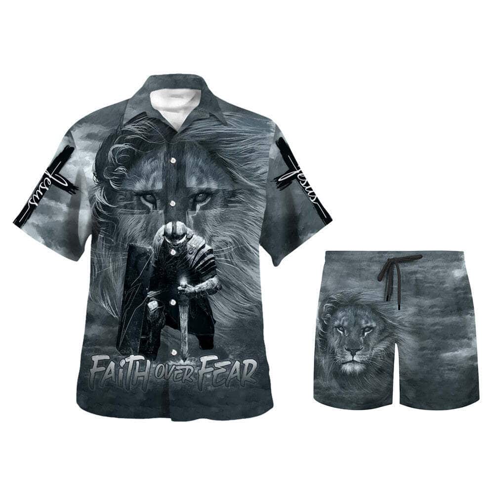 Knight And Lion Armor Of God Faith Over Fear Jesus Christian Religious Hawaiian Shirt Knight And Lion Armor Of God Faith Over Fear Jesus Christian Religious Hawaiian Shirt