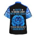 Faith Is Seeing Light Lion Christian Religious Hawaiian Shirt