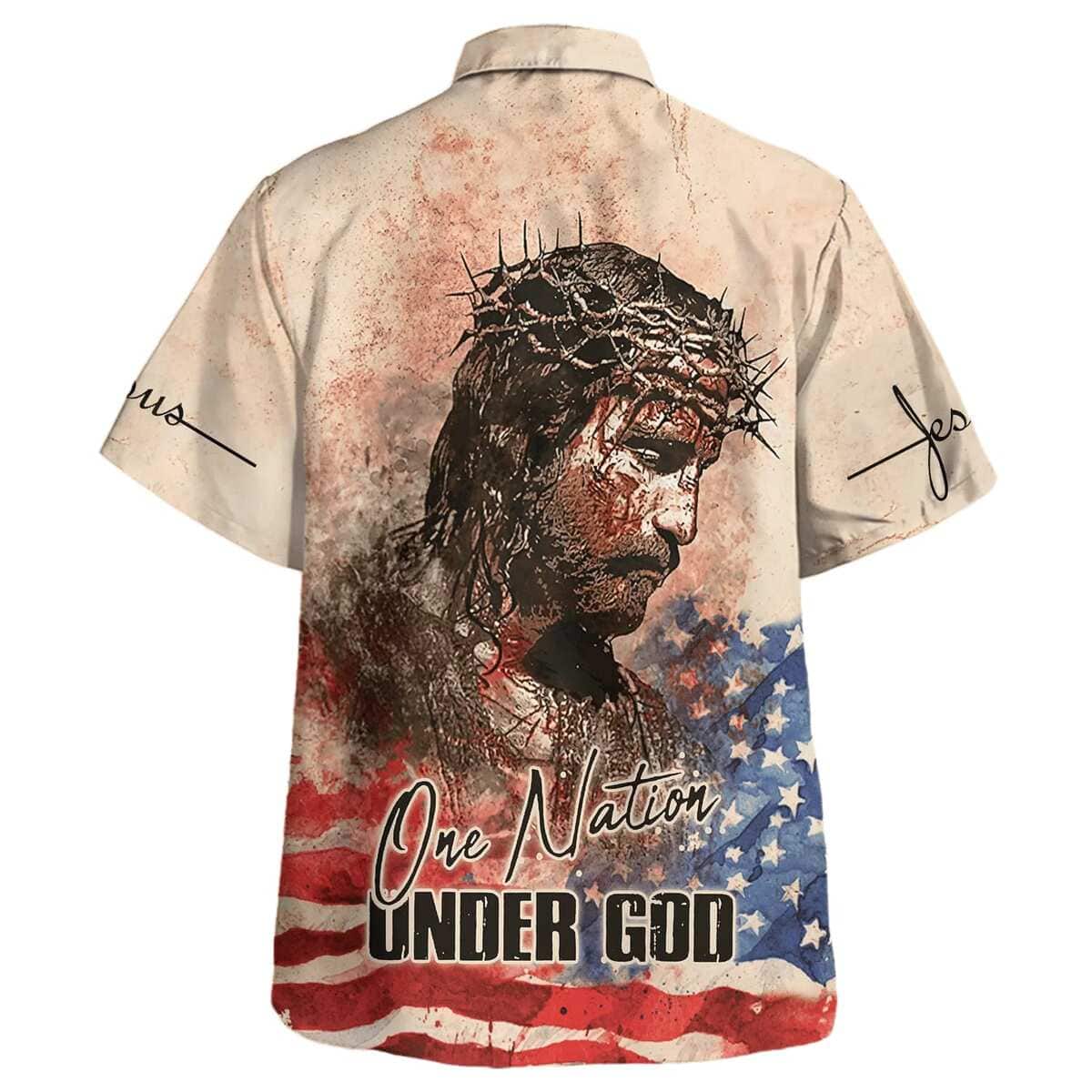One Nation Under God Independence Day Jesus Christian Summer Hawaiian Shirt One Nation Under God Independence Day Jesus Christian Summer Hawaiian Shirt